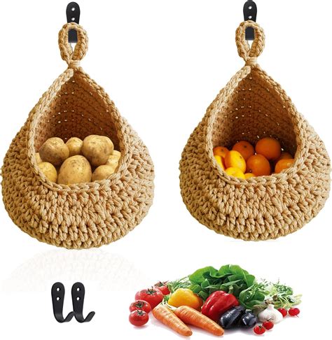 Amazon.com - Wall Hanging Basket Set of 3 - 100% Natural Jute Hanging ...