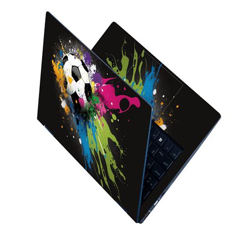Shop A Football or Soccer on Black Laptop Skin | Buy Online Now ...