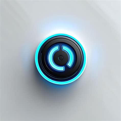 High contrast power button on white background | Premium AI-generated image