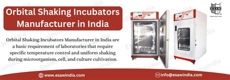 Orbital Shaking Incubators Manufacturer in India: Esaw India | ESAW ...