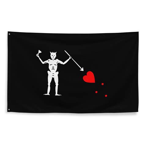 Flag of Blackbeard the Pirate Flag - Etsy