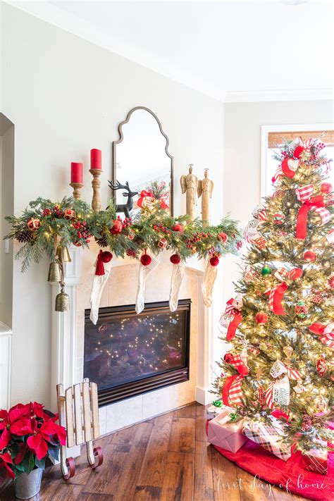 Diy Christmas Mantel Decorating Ideas Whimsical Holiday Fireplace
