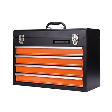 Buy Toolbox Portable Steel Tool Chest with Drawers Hardware Box Storage ...