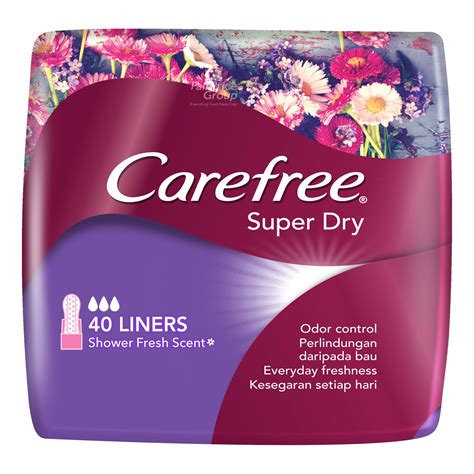 Carefree Super Dry Panty Liner - Shower Fresh Scent | NTUC FairPrice