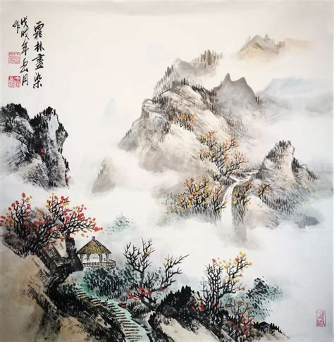 中国画欣赏 国画竖幅山水画精品欣赏_【易从网】