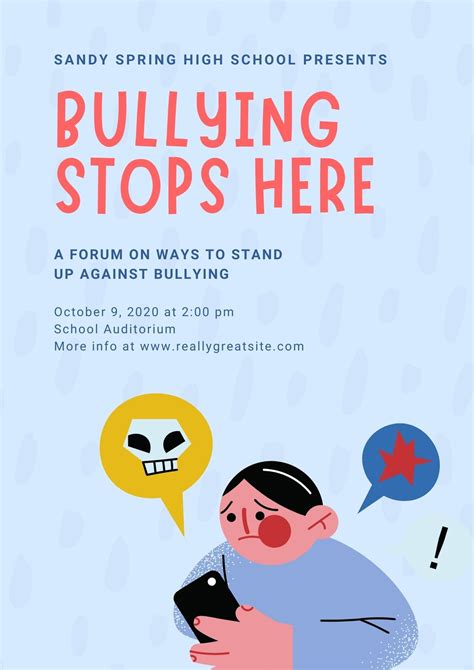 Page 3 - Free, printable anti-bullying campaign poster templates | Canva