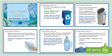 KS2 Earth Day End Plastic Pollution Ice Breaker Cards