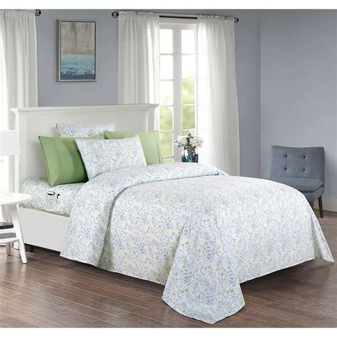 Elegant Comfort Luxury Soft Floral and Stripe Pattern Bed Sheet Set