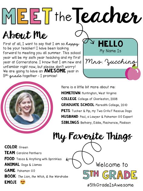 Discover 17 Teacher Bio Examples and teacher ideas | meet the teacher ...