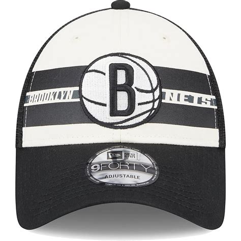New Era Brooklyn Nets Stripes 9FORTY Trucker Snapback Hat | Academy