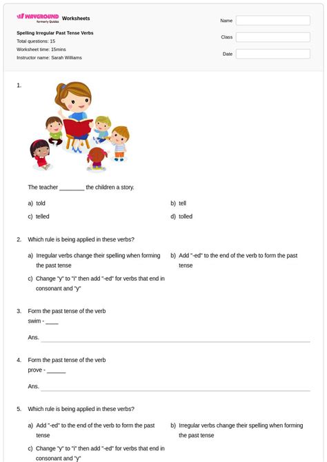 50+ Past Tense Verbs worksheets for Class 8 on Wayground | Free & Printable