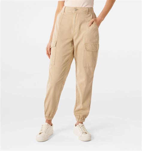 Buy Neutral Darcy Cuffed Cargo Jeans Online