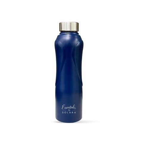 SOLARA Stainless Steel Water Bottle 1 Litre (Pack of 1), Dark Blue ...