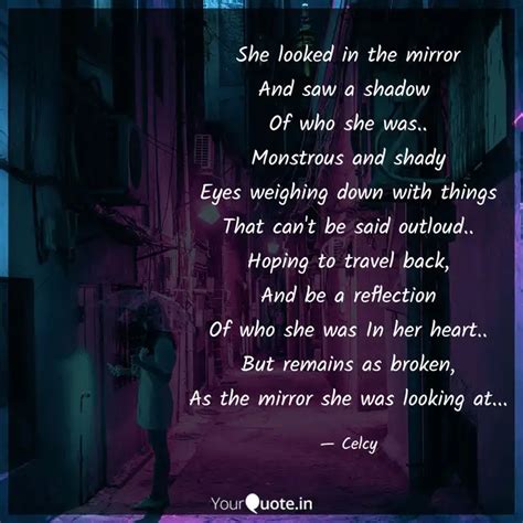 She looked in the mirror ... | Quotes & Writings by Celcy Priyanka ...