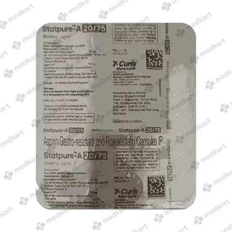 STATPURE A 20/75MG CAPSULE 15'S Price, Uses, Side Effects & Substitutes ...