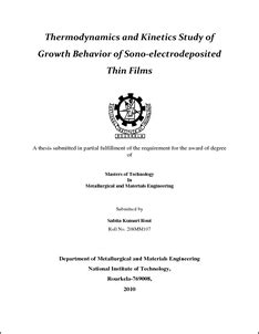 Thermodynamics and kinetics study of growth behaviour of sono ...