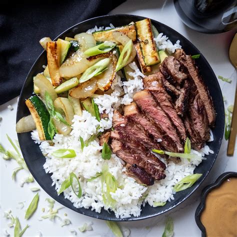 Steak and Rice Bowls - So Easy! With the BEST Sauce