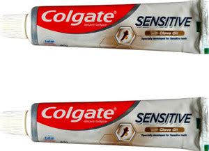 Colgate Sensitive With Clove Oil Toothpaste (Pack of 2 X 80 G ...