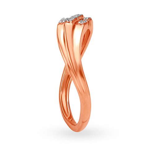 14KT Rose Gold Diamond Finger Ring