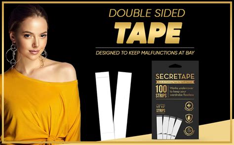 LERFOT 50 Strips Fashion Body Tape - Clear Fabric Strong Double Sided ...