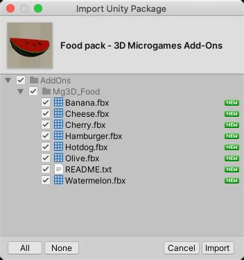 Unity Import Project 的图像结果