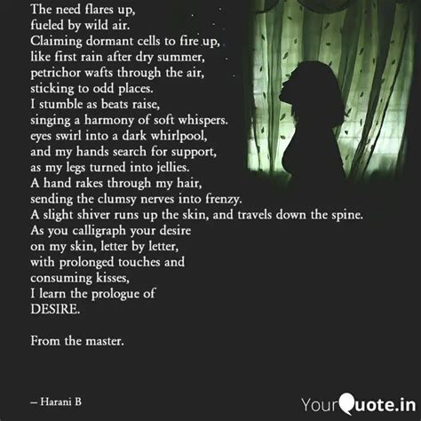 The need flares up, fuele... | Quotes & Writings by Harani Boopathi ...