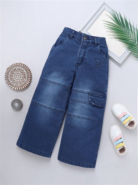 Cotton Denim Flared Jeans for Girls & Boys - Naughty Ninos