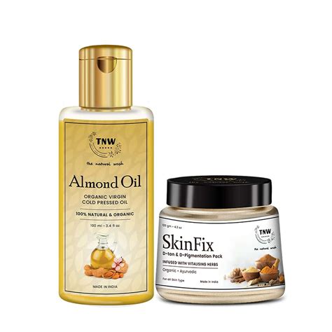 Buy TNW-THE NATURAL WASH COMBO OF PURE ALMOND OIL & SKINFIX TAN REMOVAL ...