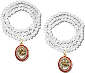 Utkarsh Set Of 2 Durga Vaishno Devi/Sherawali Mata Locket Pendant Beads ...