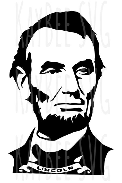 President Abraham Lincoln Portrait SVG PNG JPG Clipart Digital - Etsy