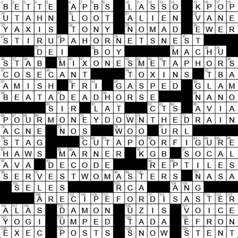 Seattle Times Crossword Printable