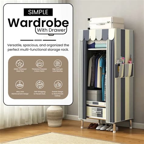 Classic Wardrobe for Kids with Smart Drawer for Home - Buy Now