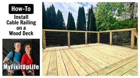 How to install this cable railing system on a wood deck - YouTube