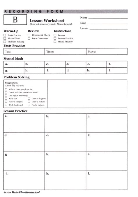 Image result for Saxon Math Homework Paper