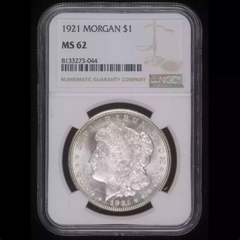 1921 Morgan Silver Dollar NGC MS-62 - Hertel's Coins Inc.