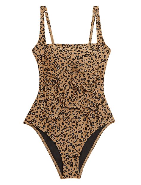 Buy Tummy Control Animal Print Padded Swimsuit at Marks & Spencer