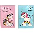 Buy Jiada Pack of 2 Unicorn A5 Perfect Notebooks - 2 Designs - 100 ...