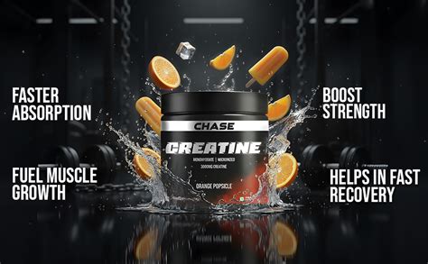 Chase Micronized Creatine Monohydrate Powder (240gm, 60 Servings) | 4g ...