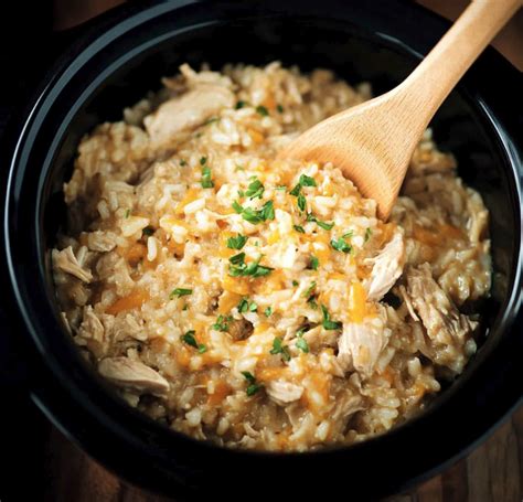 Easy Cheesy Crock Pot Chicken and Rice Recipe for Cozy Dinners - Dave's ...