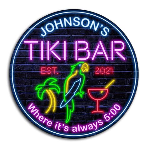 Buy All Over Printed Tiki Bar Pool Sign Tiki Bar Tiki Bar Custom Wooden ...