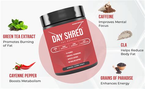 Day Shred | Fat Burner for Men Women | Appetite Suppressant | Powerful ...