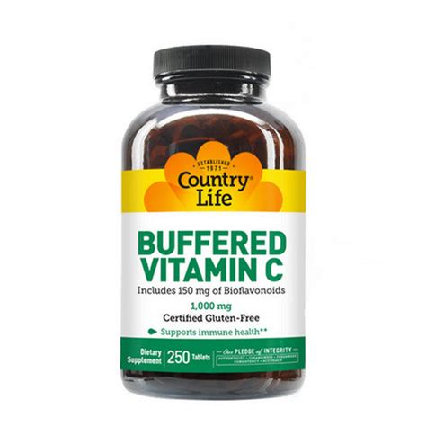 Buy Country Life Buffered Vitamin C with Bioflavonoids 1000 MG 250 Tabs ...