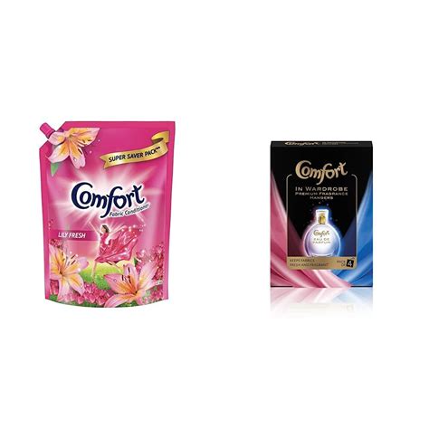 COMFORT PINK POUCH 2L & Comfort In-Wardrobe Premium Fragrance Hangers ...