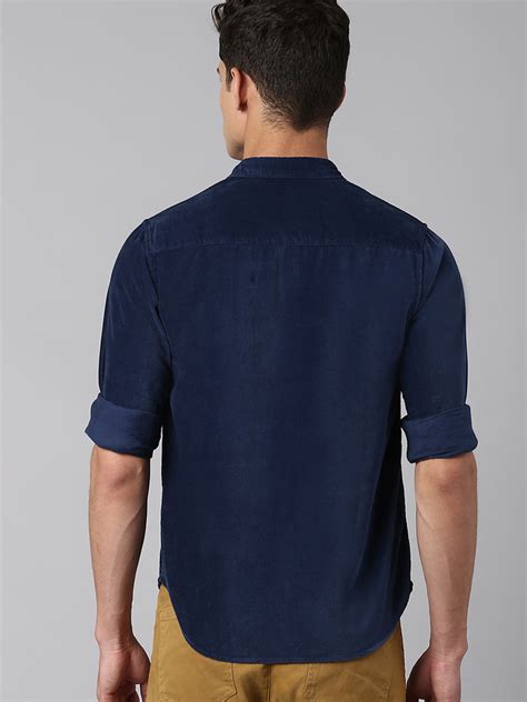 Men's Navyblue Slim Fit Casual Shirt – DENNIS LINGO