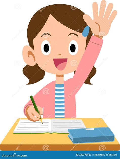 Children Raising Hand Clipart