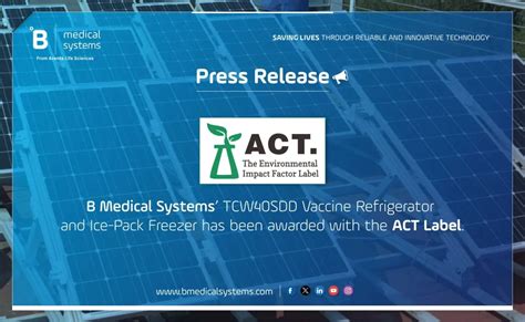 B Medical Systems' TCW40SDD receives the ACT label