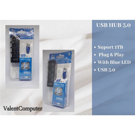 Jual Usb Hub 4 Port USB 3.0 On Off Hi Speed Suport 1TB | Shopee Indonesia