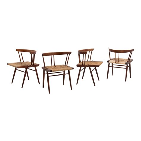 George Nakashima Grass Seat Dining Chair Frank Lloyd Wright Hagan House ...
