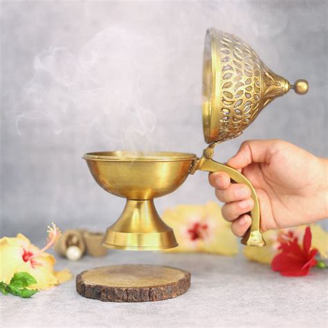 Brass dhoop lobandan daani burner – Spiritual Senses