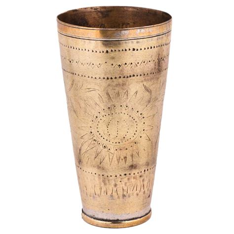 Brass Leaves Border Design Punjabi Glass Serveware